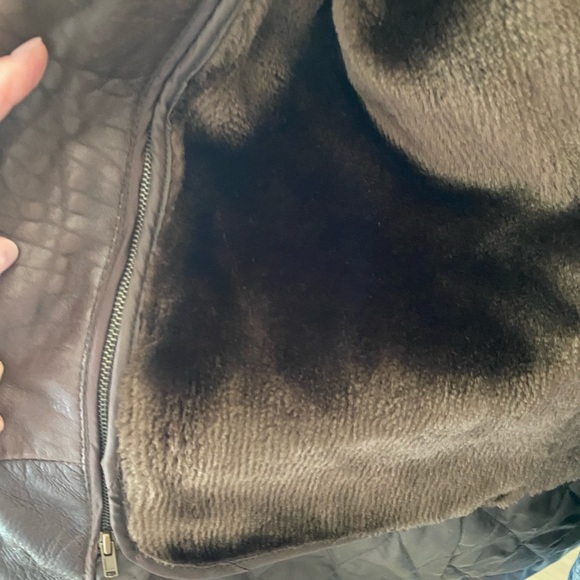 Women’s Brown Leather Jacket, Size Small - Picture 5 of 7